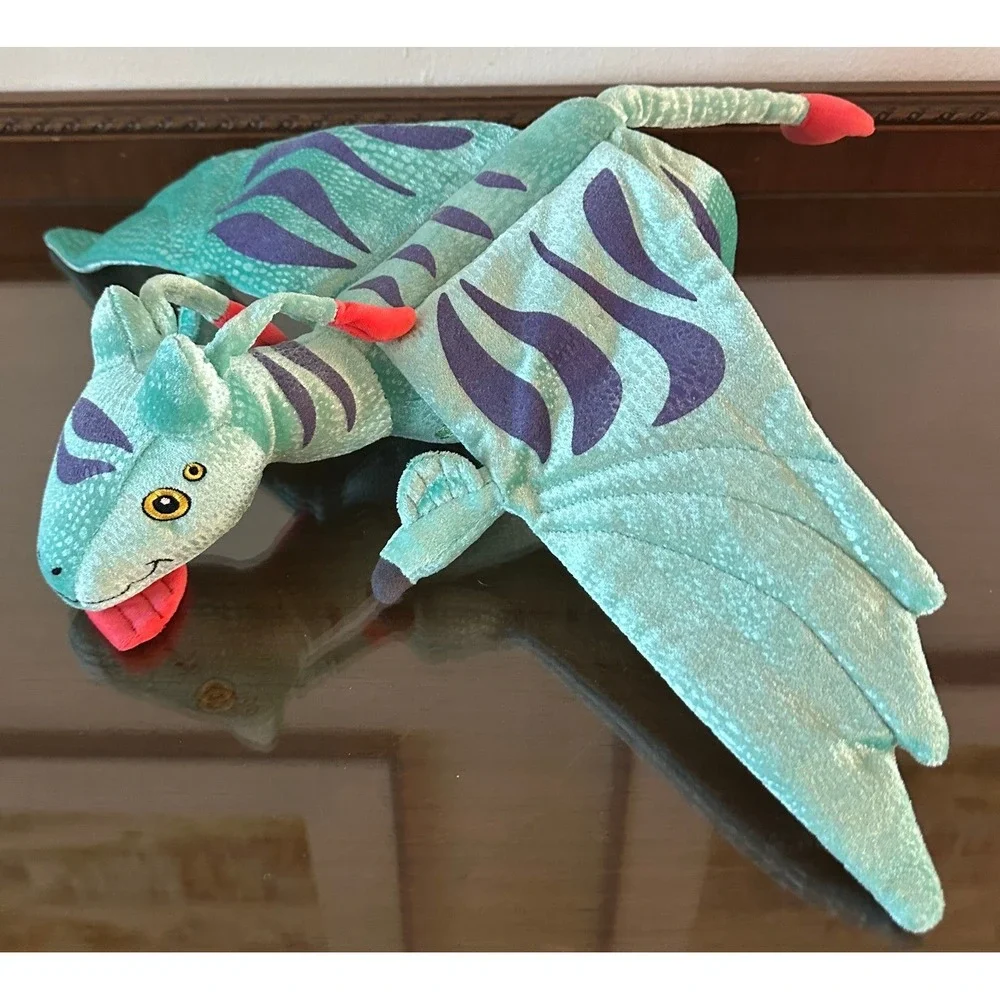 Disney Parks Pandora The World of Avatar Banshee Plush Teal Purple Ikran 23x19